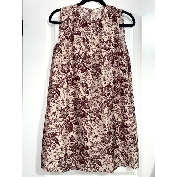 Doen Women’s Belina Linen Dress Toile Botanique size S NWT ALine Shift 60s Rare - Picture 3 of 12